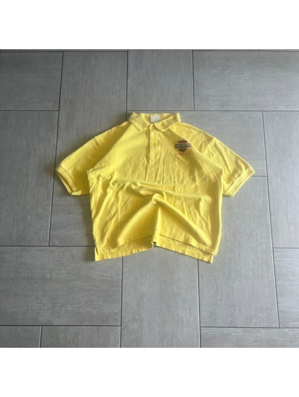 Harley-Davidson Yellow Polo Shirt Jamaica XL Cotton Casual